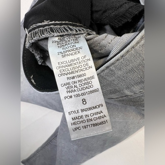 Democracy Ab Technology gray stone wash jeans denim size 8 ankle, stretch slim - Picture 7 of 9